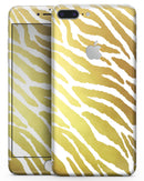 The Highlighted Golden Zebra Pattern - Skin-kit for the iPhone 8 or 8 Plus