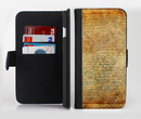 The History Word Overlay V2 Ink-Fuzed Leather Folding Wallet Credit-Card Case for the Apple iPhone 6/6s, 6/6s Plus, 5/5s and 5c