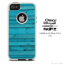 The Horizontal Blue Wood Skin For The iPhone 4-4s or 5-5s Otterbox Commuter Case