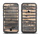The Horizontal Peeled Dark Wood Apple iPhone 6/6s LifeProof Fre Case Skin Set