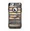 The Horizontal Peeled Dark Wood Apple iPhone 6 Otterbox Commuter Case Skin Set