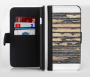 The Horizontal Peeled Dark Wood Ink-Fuzed Leather Folding Wallet Credit-Card Case for the Apple iPhone 6/6s, 6/6s Plus, 5/5s and 5c
