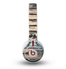 The Horizontal Peeled Dark Wood Skin for the Beats by Dre Mixr Headphones