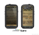 The Horizontal Tan & Green Vintage Pattern Skin For The Samsung Galaxy S3 LifeProof Case