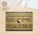 The Horizontal Tan & Green Vintage Pattern Skin Kit for the 12" Apple MacBook (A1534)
