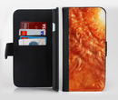 The Hot Magma Ink-Fuzed Leather Folding Wallet Credit-Card Case for the Apple iPhone 6/6s, 6/6s Plus, 5/5s and 5c
