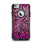 The Hot Pink Cheetah Animal Print Apple iPhone 6 Otterbox Commuter Case Skin Set