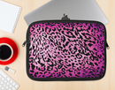 The Hot Pink Cheetah Animal Print Ink-Fuzed NeoPrene MacBook Laptop Sleeve