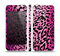 The Hot Pink Cheetah Animal Print Skin Set for the Apple iPhone 5