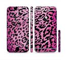 The Hot Pink Cheetah Animal Print Sectioned Skin Series for the Apple iPhone 6 Plus