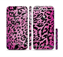 The Hot Pink Cheetah Animal Print Sectioned Skin Series for the Apple iPhone 6s Plus