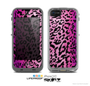 The Hot Pink Cheetah Animal Print Skin for the Apple iPhone 5c LifeProof Case