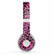 The Hot Pink Cheetah Animal Print Skin for the Beats by Dre Solo 2 Headphones