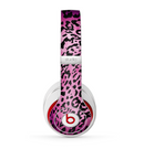 The Hot Pink Cheetah Animal Print Skin for the Beats by Dre Studio (2013+ Version) Headphones