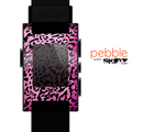 The Hot Pink Cheetah Animal Print Skin for the Pebble SmartWatch