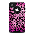 The Hot Pink Cheetah Animal Print Skin for the iPhone 4-4s OtterBox Commuter Case
