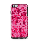 The Hot Pink Digital Camouflage Apple iPhone 6 Plus Otterbox Symmetry Case Skin Set