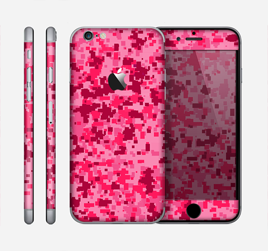 The Hot Pink Digital Camouflage Skin for the Apple iPhone 6
