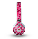 The Hot Pink Digital Camouflage Skin for the Beats by Dre Mixr Headphones