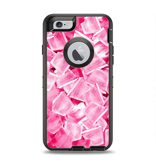 The Hot Pink Ice Cubes Apple iPhone 6 Otterbox Defender Case Skin Set