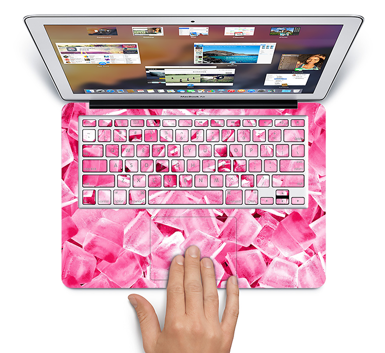 The Hot Pink Ice Cubes Skin Set for the Apple MacBook Pro 15" with Retina Display