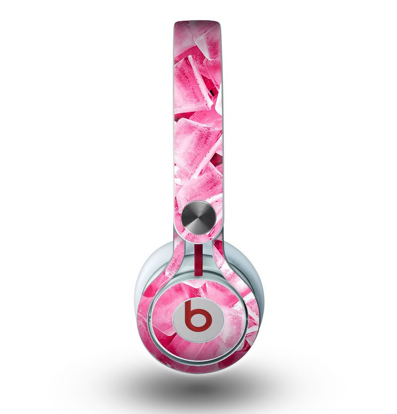 The Hot Pink Ice Cubes Skin for the Beats by Dre Mixr Headphones