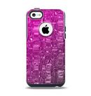 The Hot Pink Mercury Apple iPhone 5c Otterbox Commuter Case Skin Set