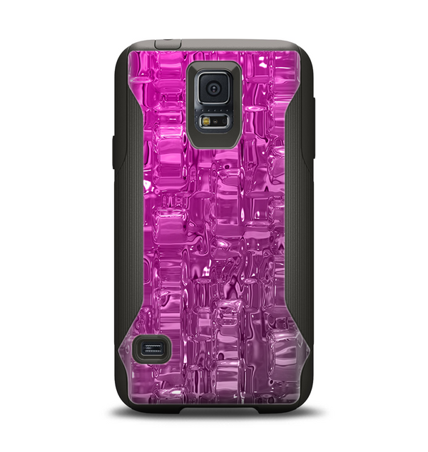 The Hot Pink Mercury Samsung Galaxy S5 Otterbox Commuter Case Skin Set