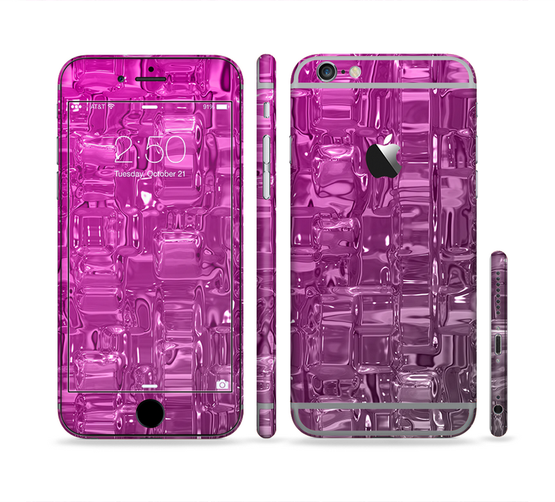 The Hot Pink Mercury Sectioned Skin Series for the Apple iPhone 6s