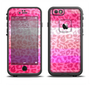 The Hot Pink Striped Cheetah Print Apple iPhone 6/6s LifeProof Fre Case Skin Set