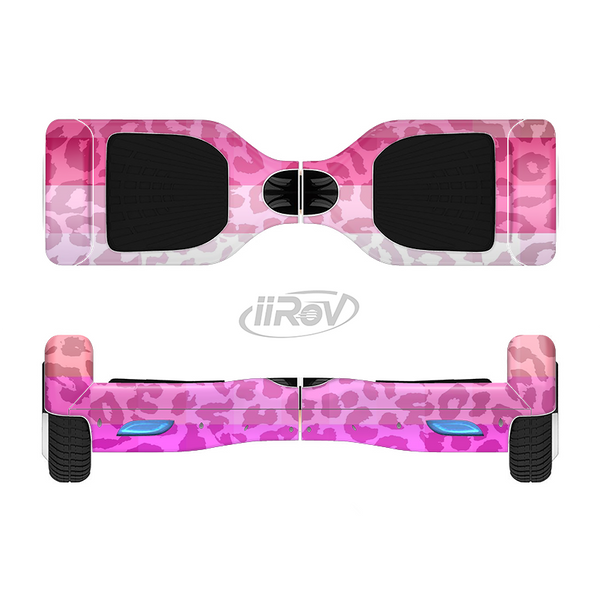 The Hot Pink Striped Cheetah Print Full-Body Skin Set for the Smart Drifting SuperCharged iiRov HoverBoard