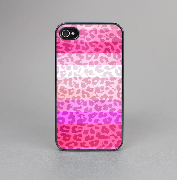 The Hot Pink Striped Cheetah Print Skin-Sert for the Apple iPhone 4-4s Skin-Sert Case