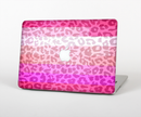 The Hot Pink Striped Cheetah Print Skin Set for the Apple MacBook Pro 15" with Retina Display