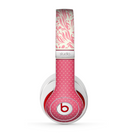 The Hot Pink Swirly Pattern with Polka Dots Skin for the Beats by Dre Studio (2013+ Version) Headphones
