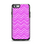 The Hot Pink Thin Sharp Chevron Apple iPhone 6 Otterbox Symmetry Case Skin Set