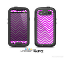 The Hot Pink Thin Sharp Chevron Skin For The Samsung Galaxy S3 LifeProof Case