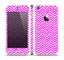 The Hot Pink Thin Sharp Chevron Skin Set for the Apple iPhone 5s