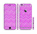 The Hot Pink Thin Sharp Chevron Sectioned Skin Series for the Apple iPhone 6 Plus