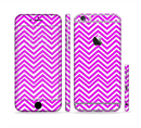 The Hot Pink Thin Sharp Chevron Sectioned Skin Series for the Apple iPhone 6s Plus
