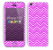 The Hot Pink Thin Sharp Chevron Skin for the Apple iPhone 5c