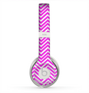 The Hot Pink Thin Sharp Chevron Skin for the Beats by Dre Solo 2 Headphones