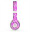 The Hot Pink Thin Sharp Chevron Skin for the Beats by Dre Solo 2 Headphones