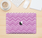 The Hot Pink Thin Sharp Chevron Skin Kit for the 12" Apple MacBook (A1534)