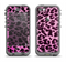 The Hot Pink Vector Leopard Print Apple iPhone 5c LifeProof Nuud Case Skin Set