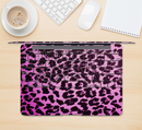 The Hot Pink Vector Leopard Print Skin Kit for the 12" Apple MacBook (A1534)