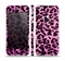 The Hot Pink Vector Leopard Print Skin Set for the Apple iPhone 5