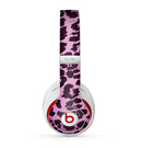 The Hot Pink Vector Leopard Print Skin for the Beats by Dre Studio (2013+ Version) Headphones