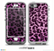 The Hot Pink Vector Leopard Print Skin for the iPhone 5-5s NUUD LifeProof Case
