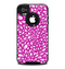 The Hot Pink & White Floral Sprout Skin for the iPhone 4-4s OtterBox Commuter Case
