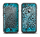 The Hot Teal Cheetah Animal Print Apple iPhone 6/6s LifeProof Fre Case Skin Set